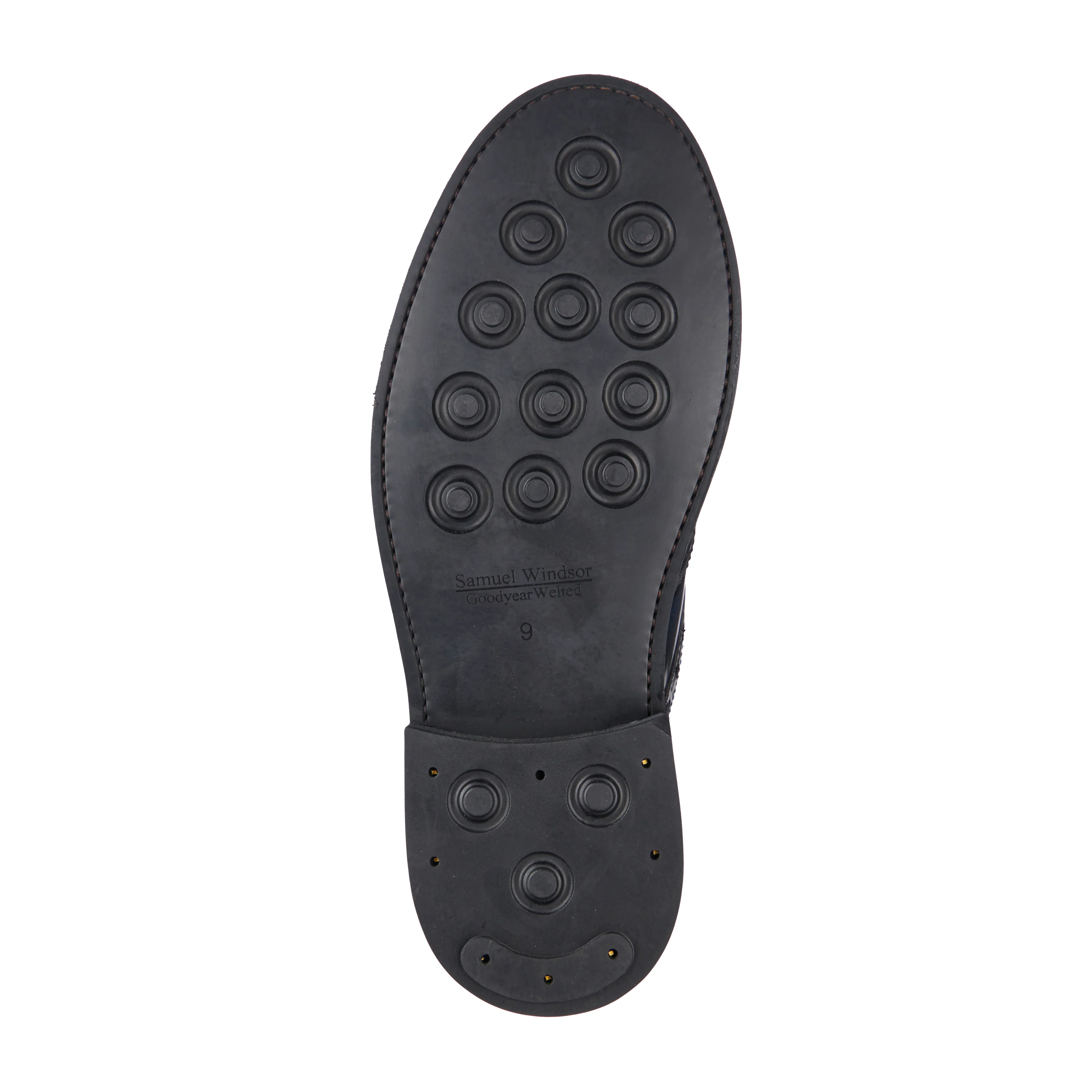 Country Brogue Boot - Navy - Image 5