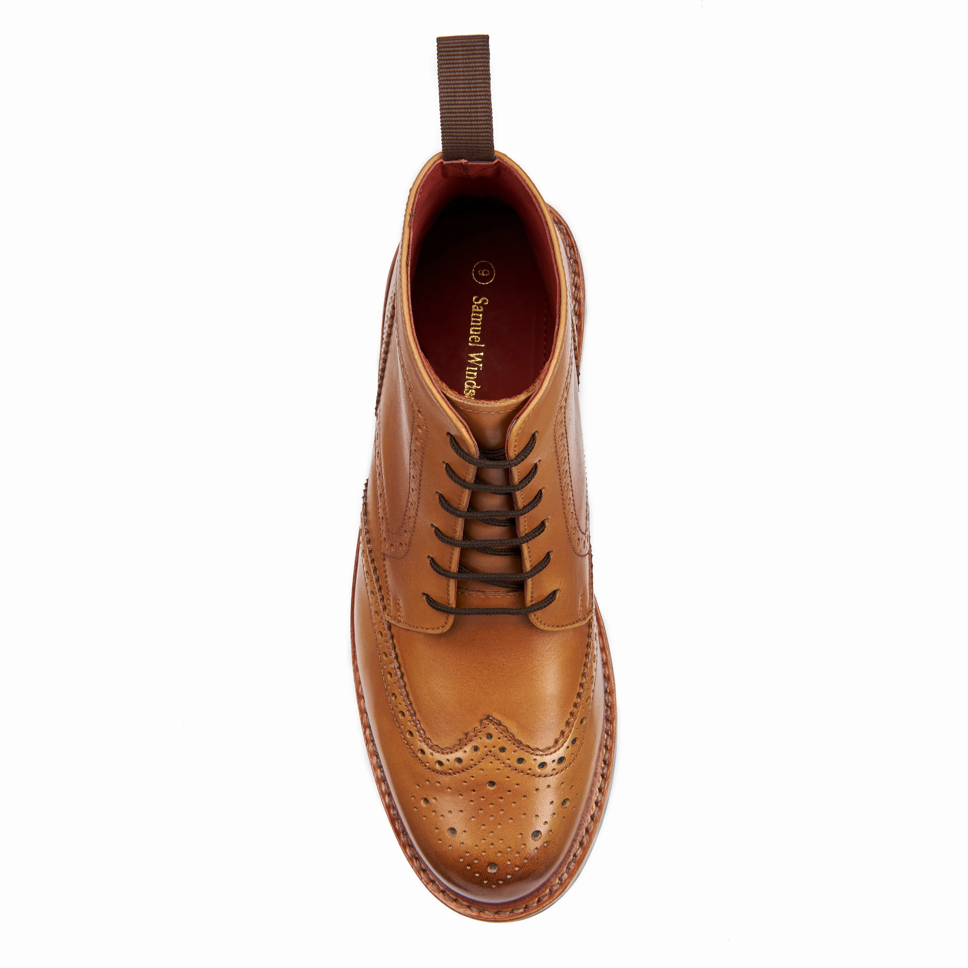 Country Brogue Boot - Tan - Image 4