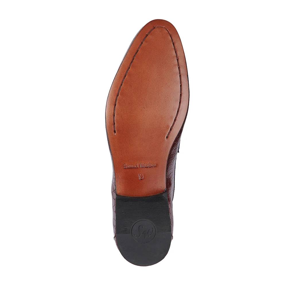 Croc Loafer - Burgundy - Image 3