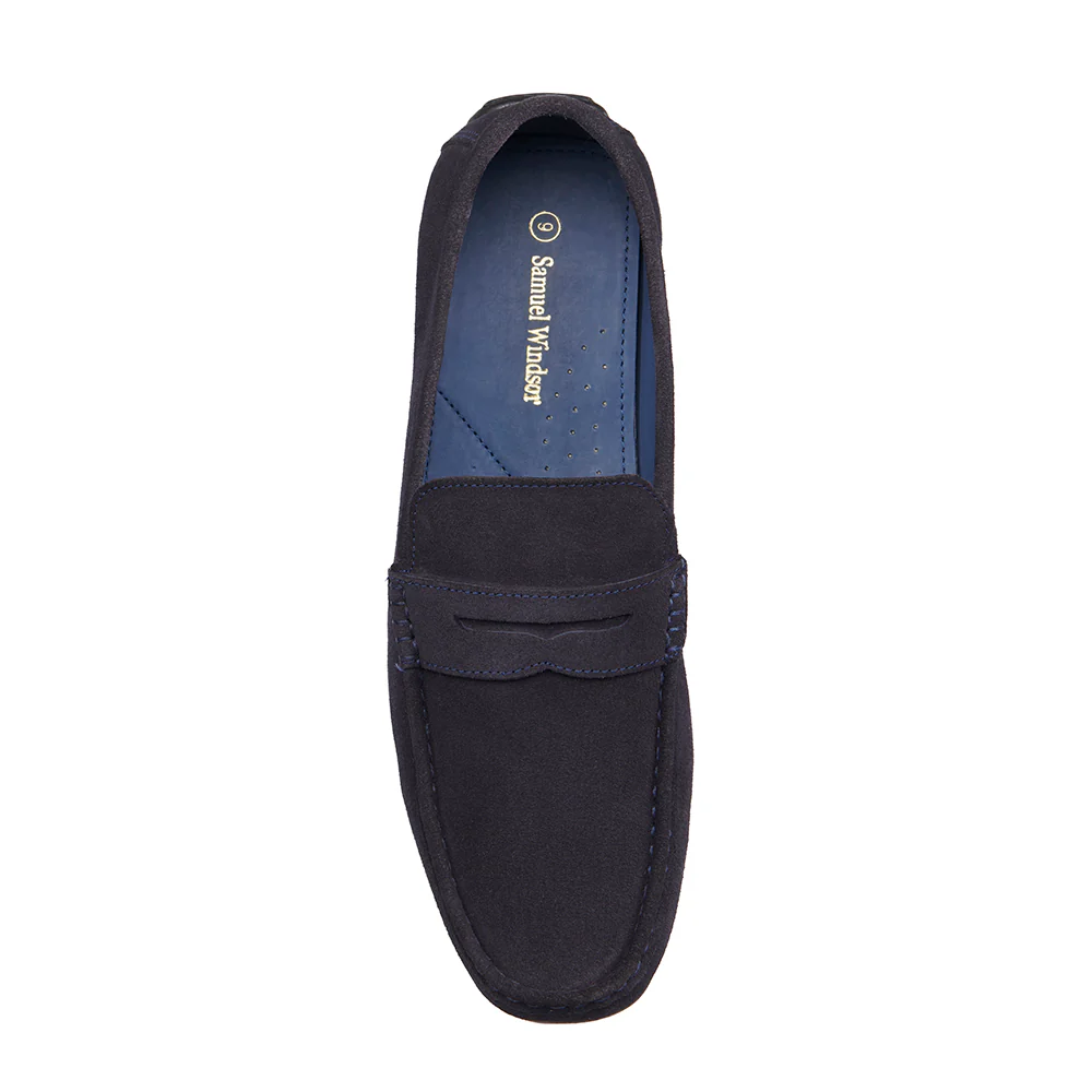 Driving Shoe - Navy Suede - Image 4