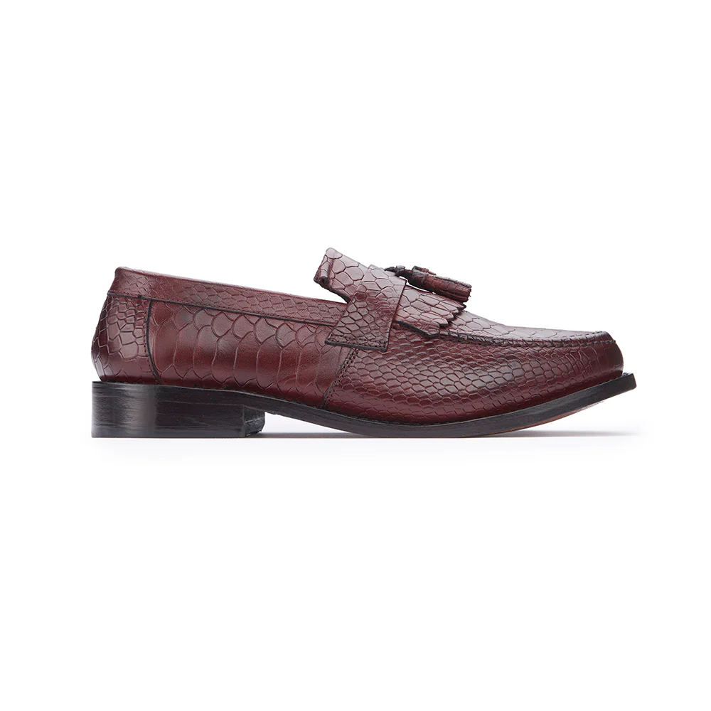 Kempton Shoe - Croc Oxblood