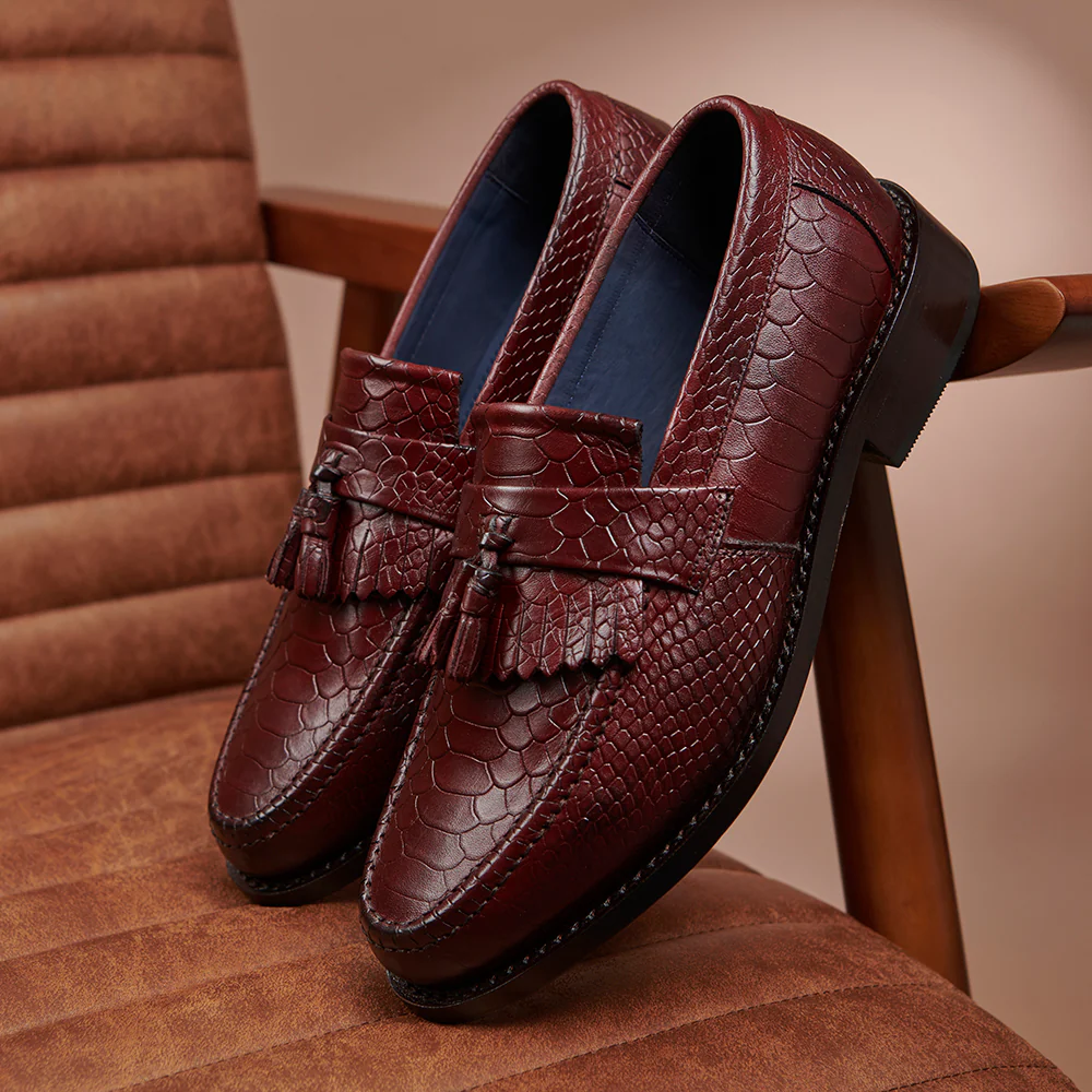 Kempton Shoe - Croc Oxblood - Image 2
