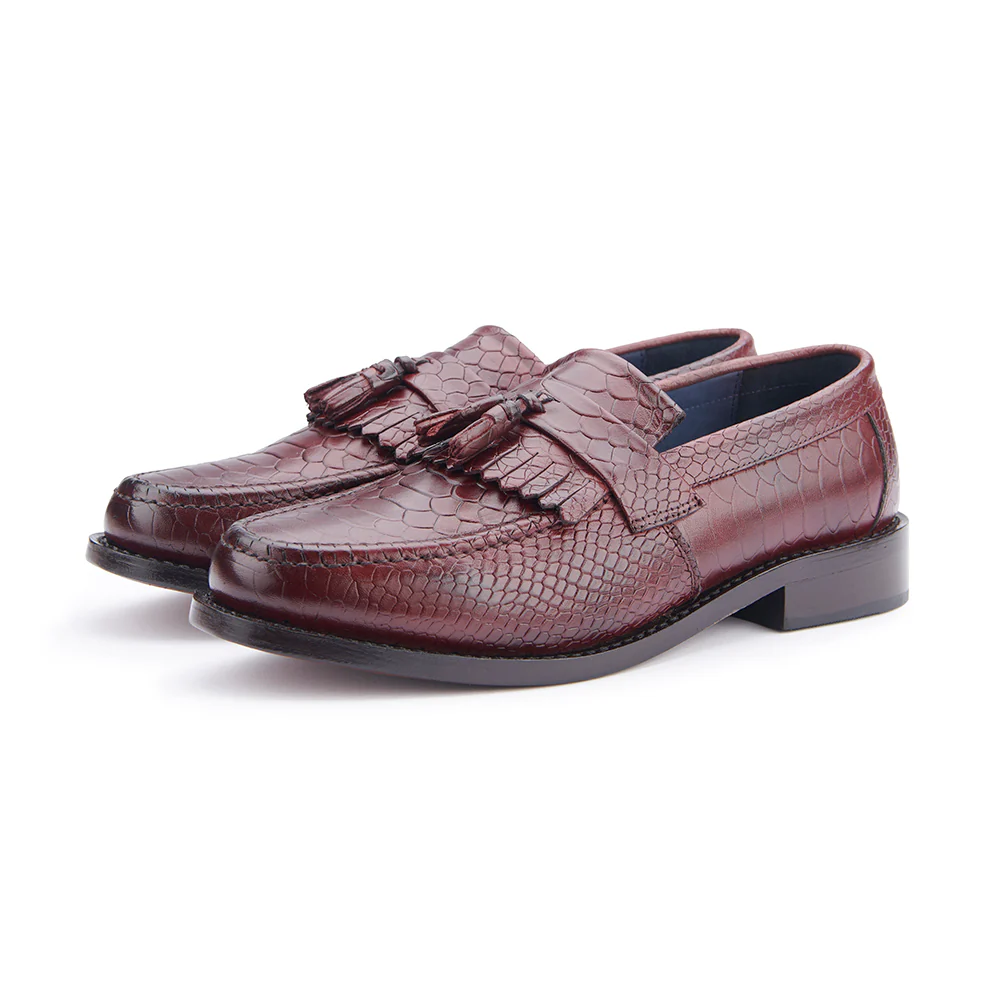 Kempton Shoe - Croc Oxblood - Image 4