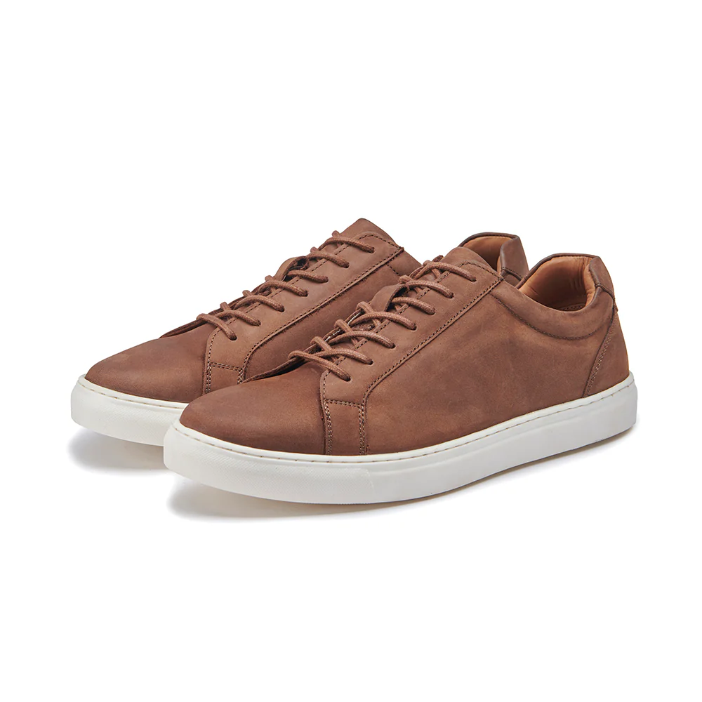 Leather Trainer - Brushed Havana - Image 3
