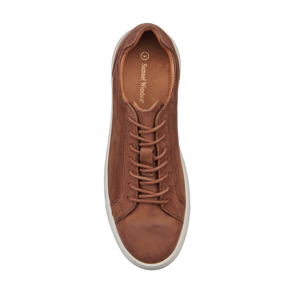 Leather Trainer - Brushed Havana - Image 4