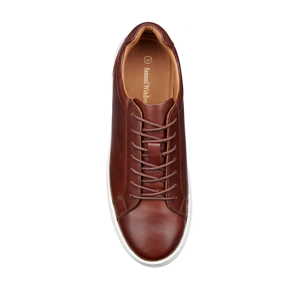 Leather Trainer - Dark Brown - Image 3