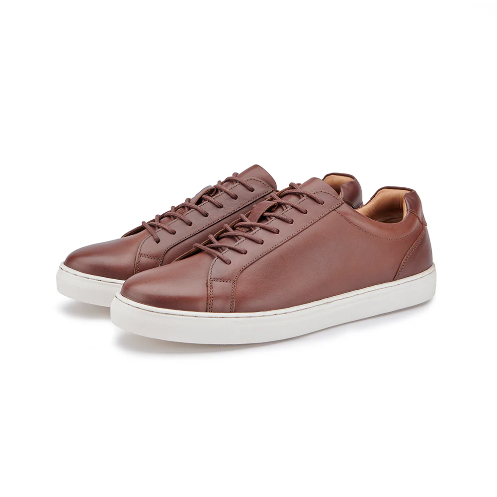 Leather Trainer - Dark Brown - Image 5