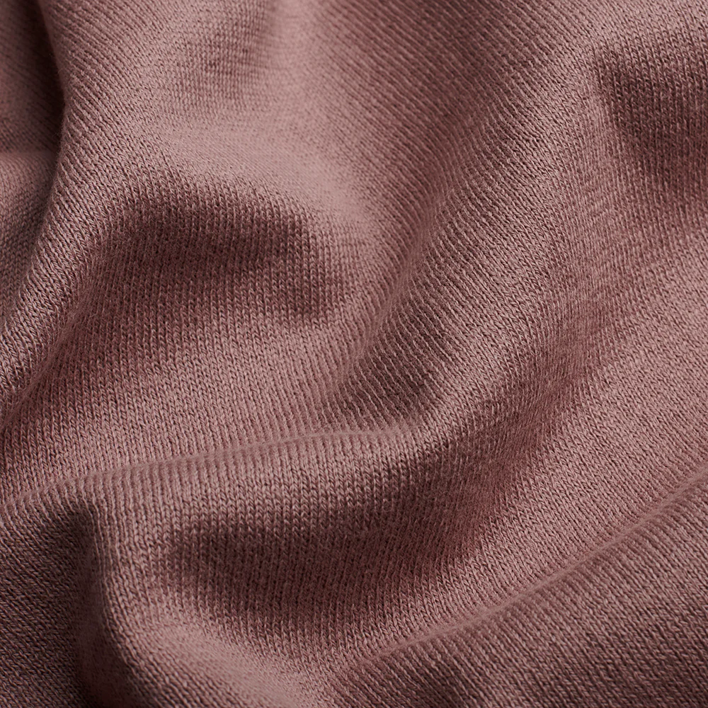 Open Collar Knitted Polo - Dusky Pink - Image 5