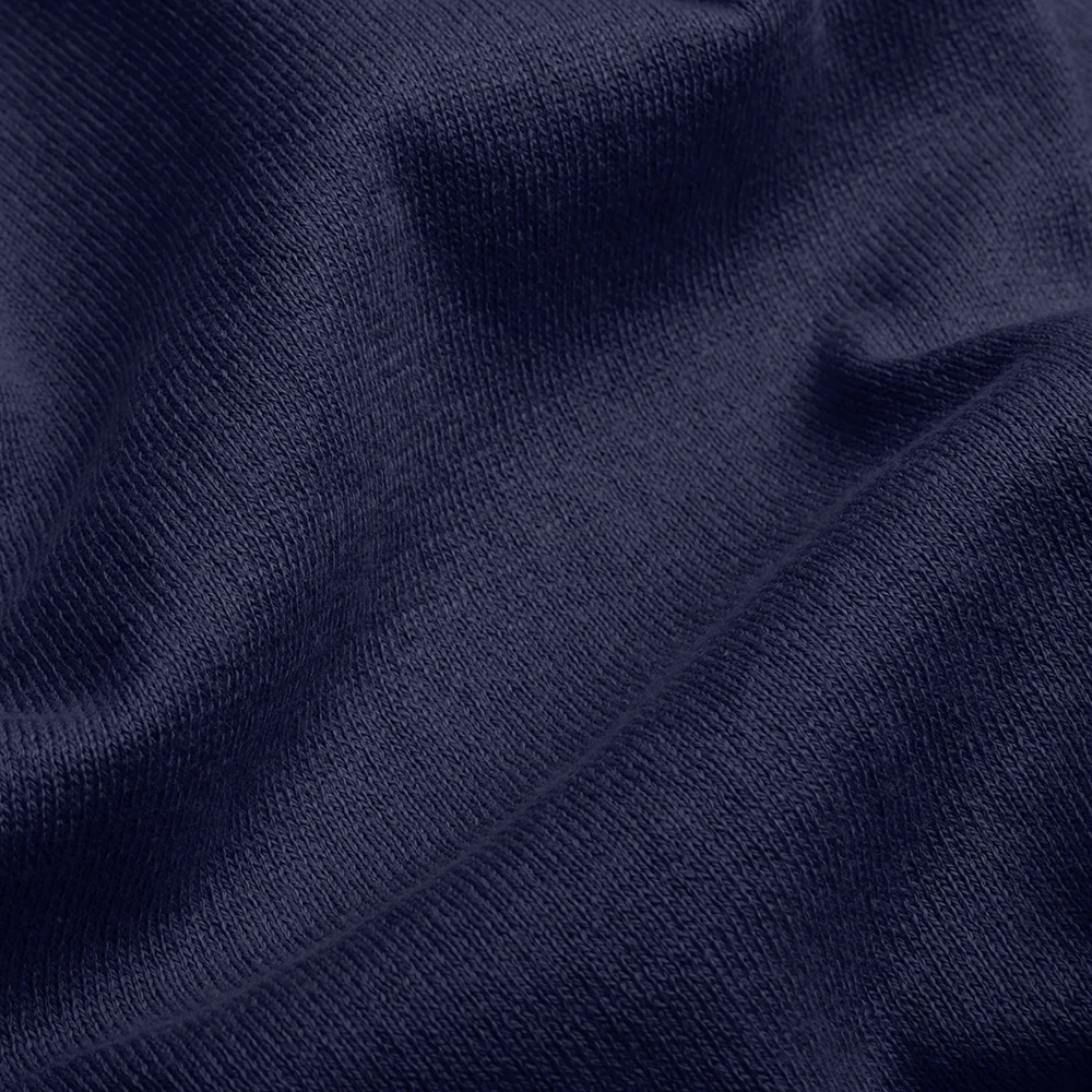 Open Collar Knitted Polo - Navy - Image 6