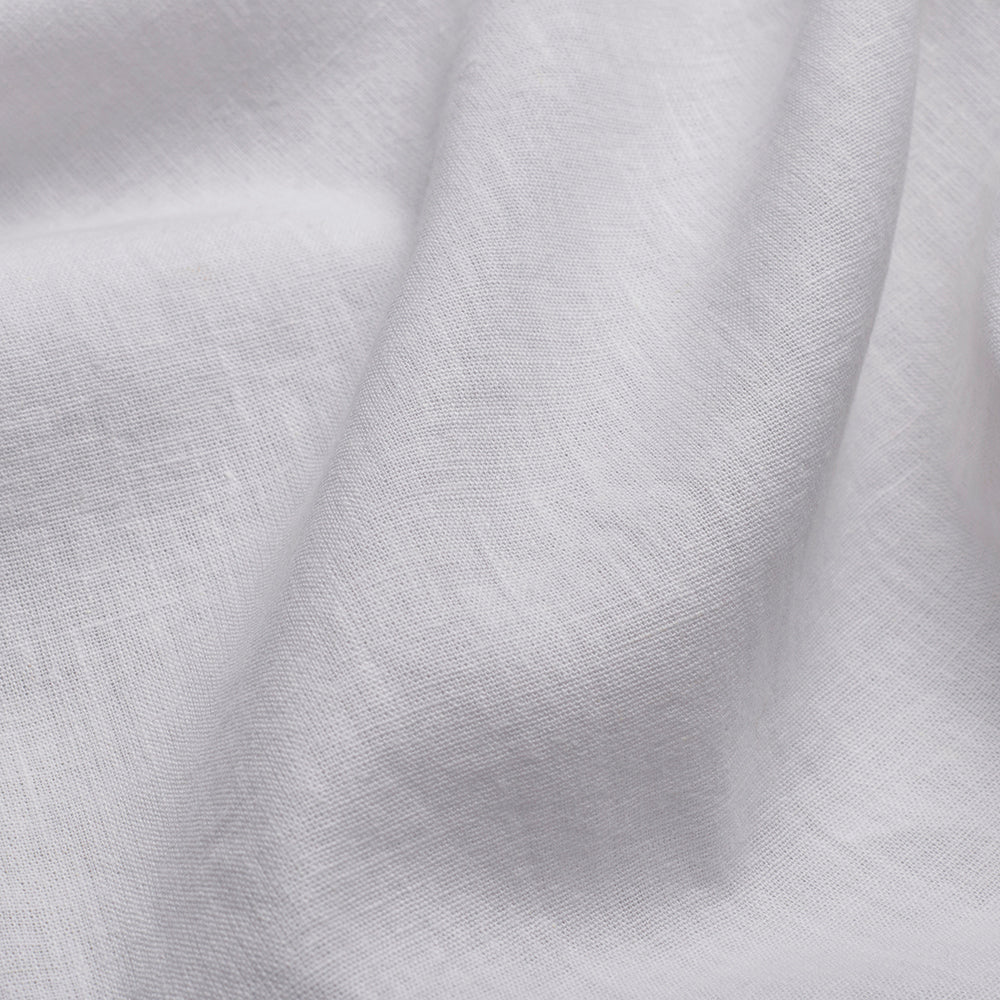 Cuban Collar Linen-Rich Shirt - White - Image 5