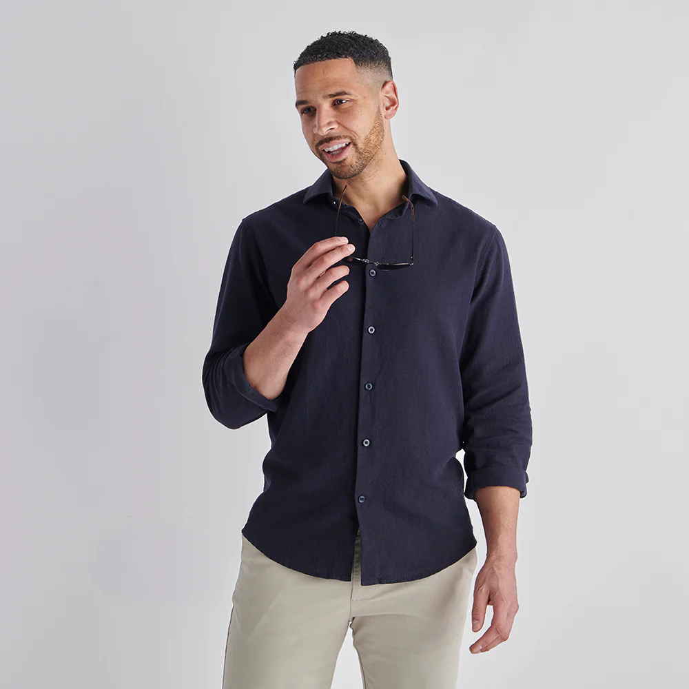 Linen Rich Shirt - Ink - Image 2