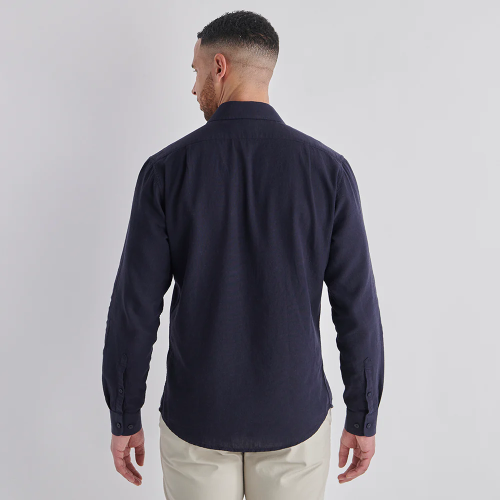 Linen Rich Shirt - Ink - Image 8