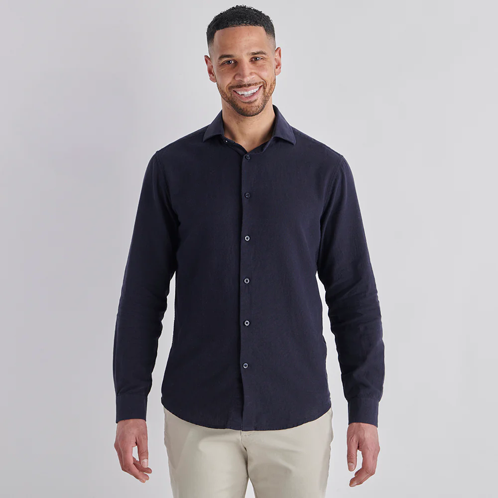 Linen Rich Shirt - Ink - Image 9