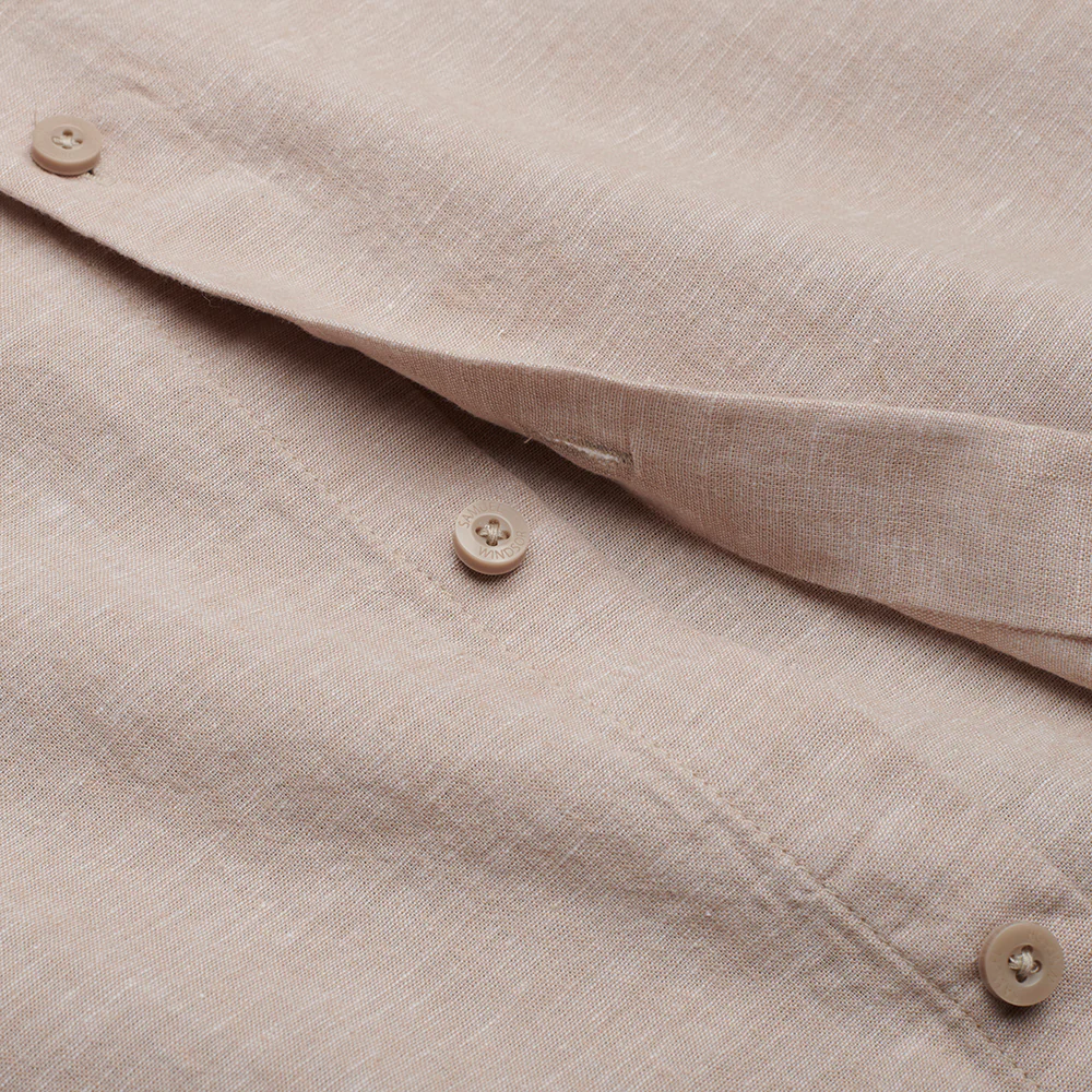 Linen Rich Shirt - Oatmeal - Image 3
