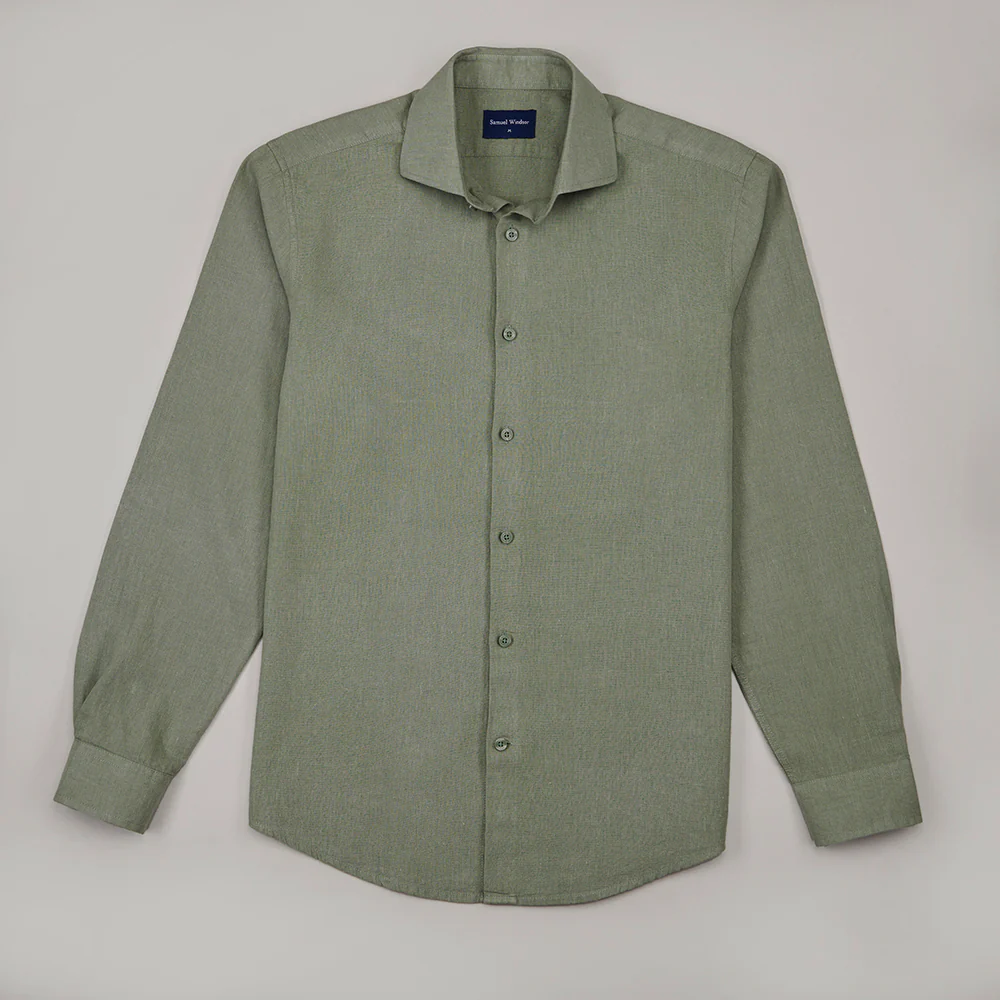 Linen Rich Shirt - Sage