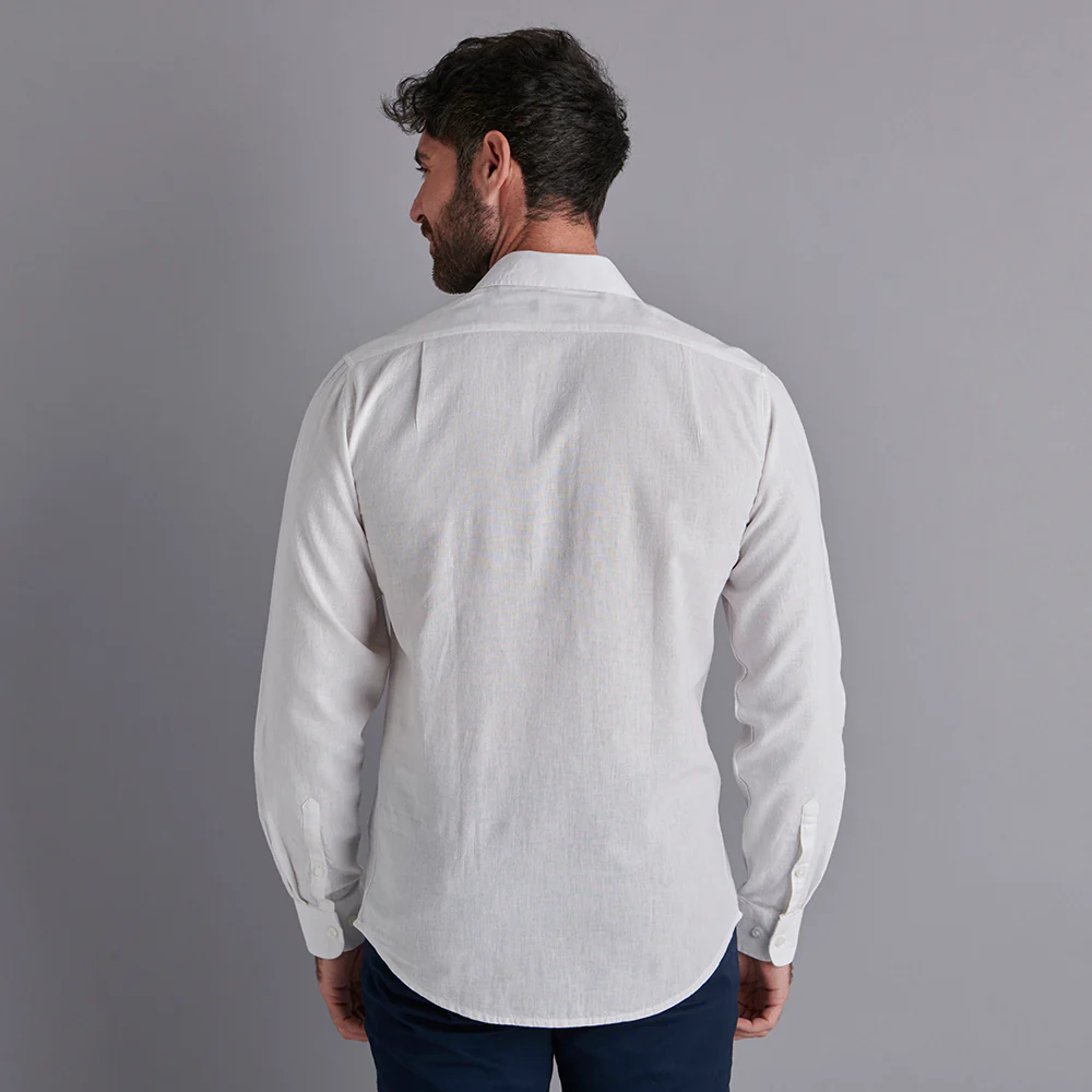 Linen Rich Shirt - White - Image 8