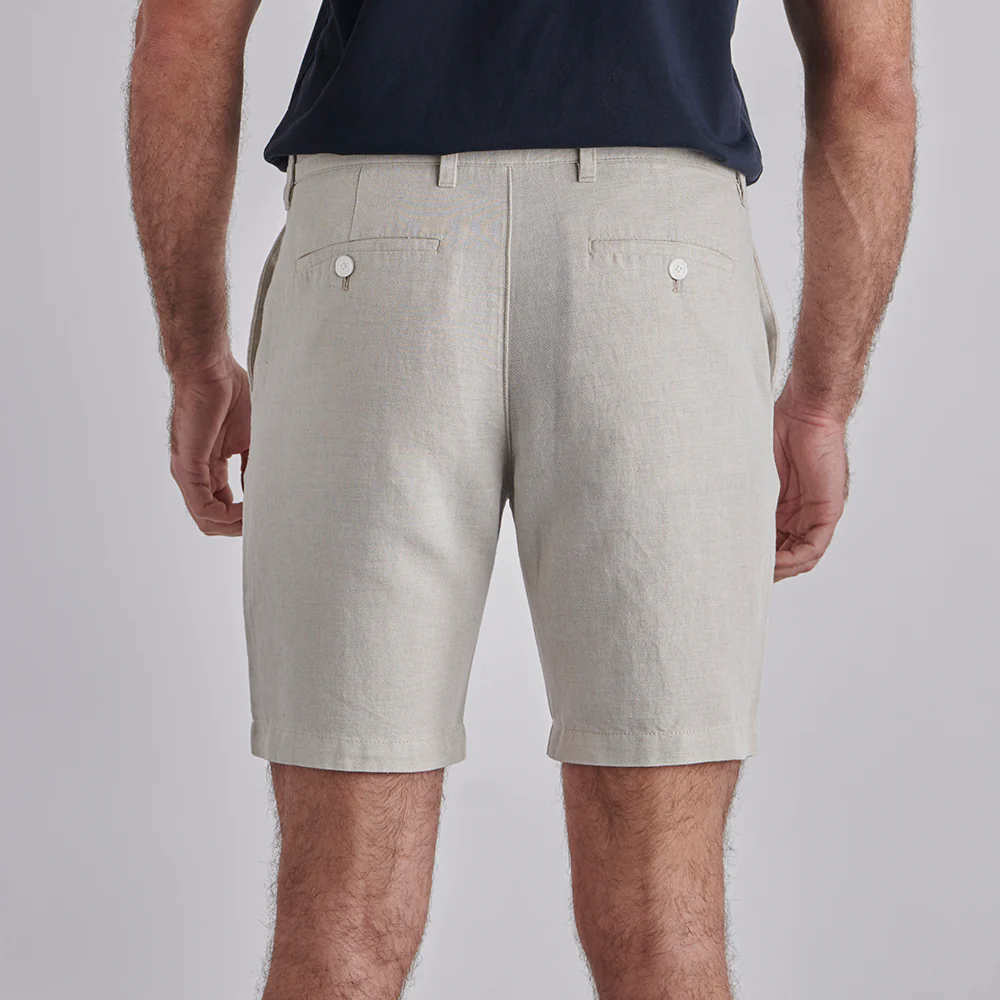 Linen Rich Shorts - Natural - Image 4