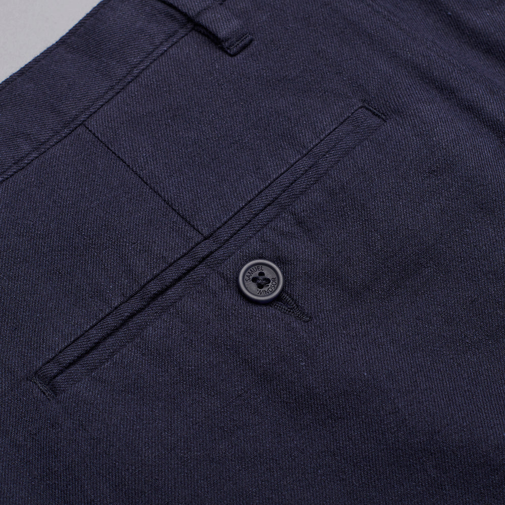 Linen Rich Shorts - Navy - Image 4
