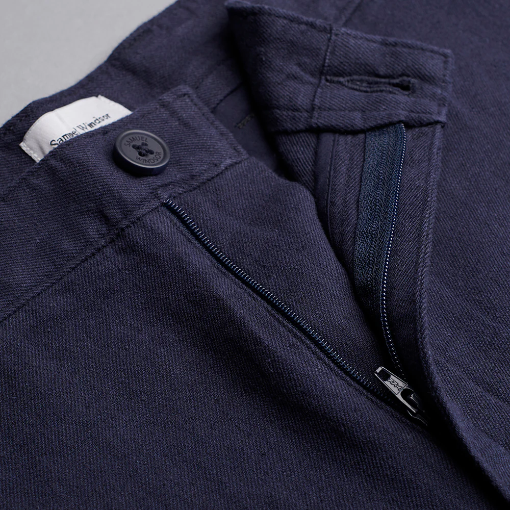 Linen Rich Shorts - Navy - Image 5