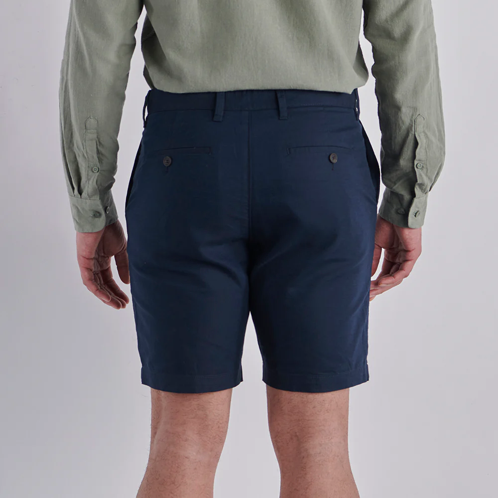 Linen Rich Shorts - Navy - Image 7