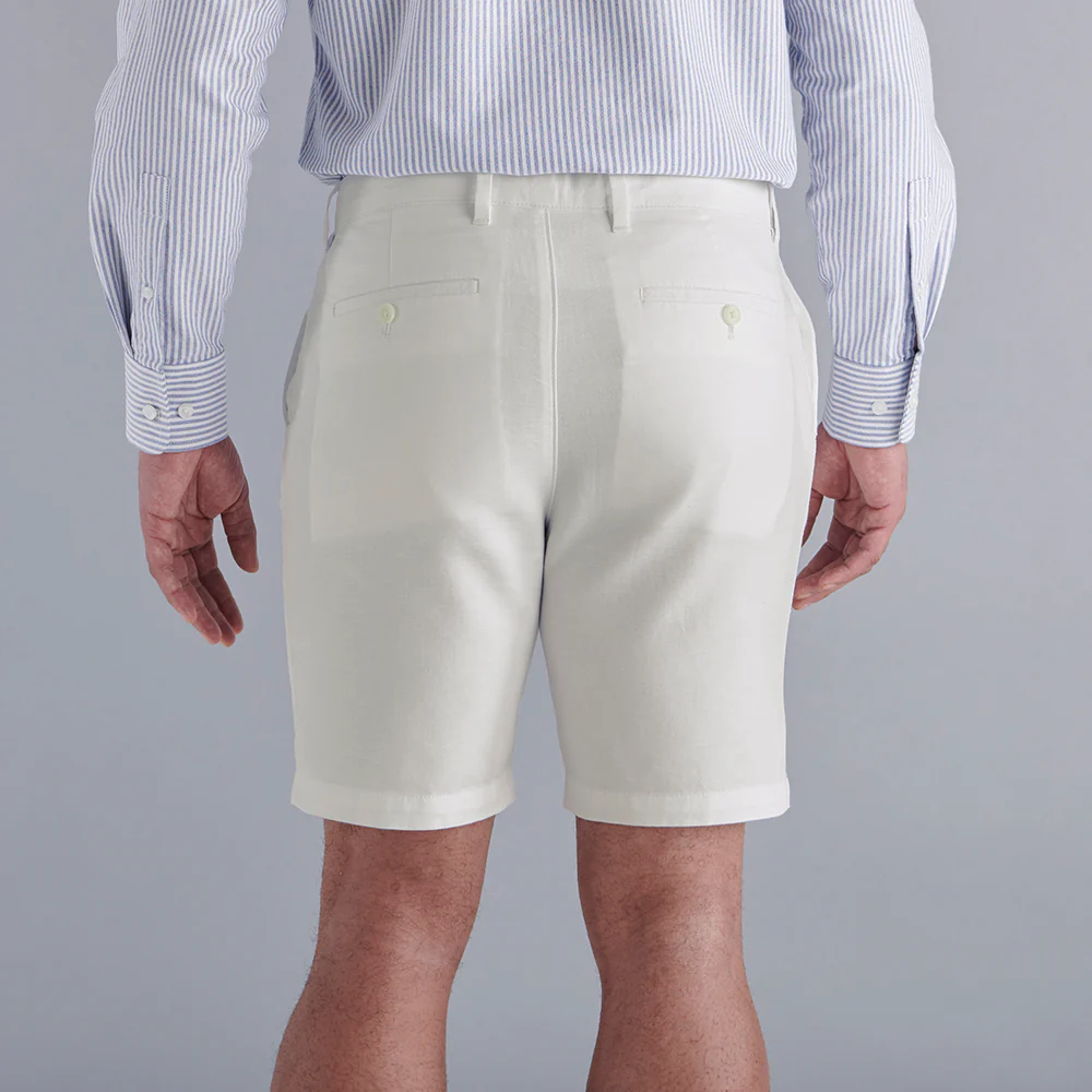 Linen Rich Shorts - Ecru - Image 3