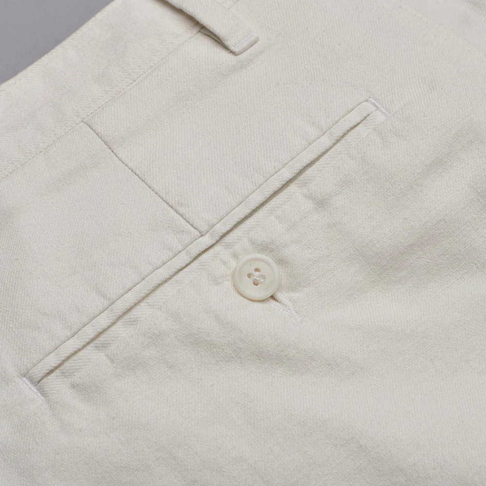 Linen Rich Shorts - Ecru - Image 4