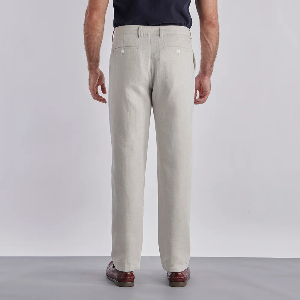 Linen Rich Trousers - Natural - Image 5