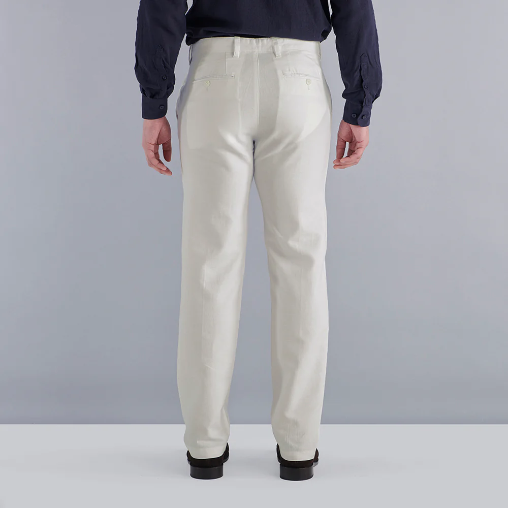 Linen Rich Trousers - Ecru - Image 4