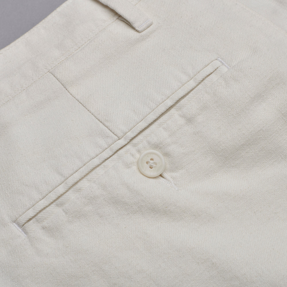 Linen Rich Trousers - Ecru - Image 5