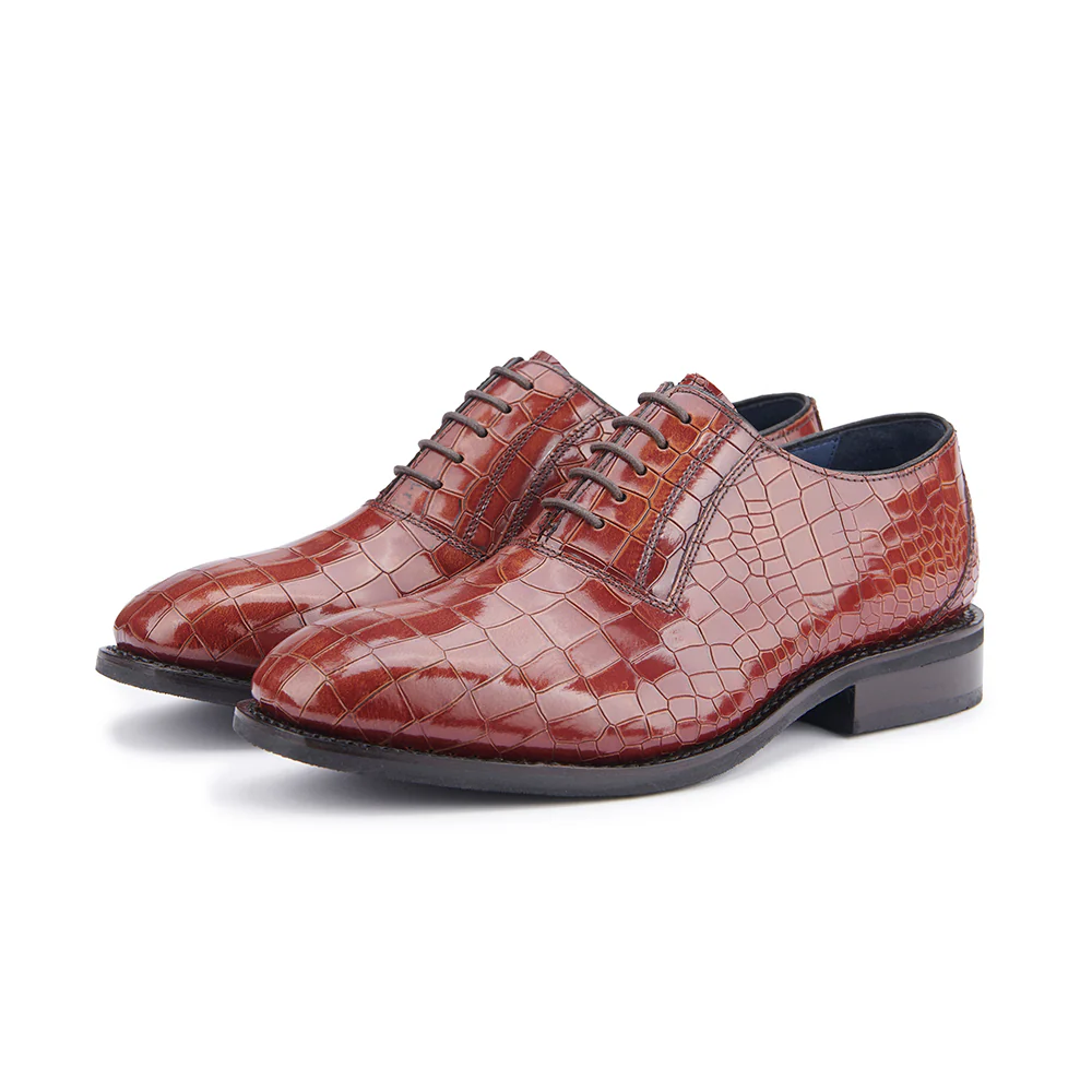 Oxford Shoe - Croc Brown - Image 4
