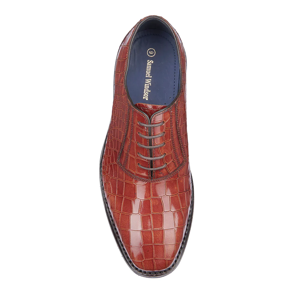 Oxford Shoe - Croc Brown - Image 5