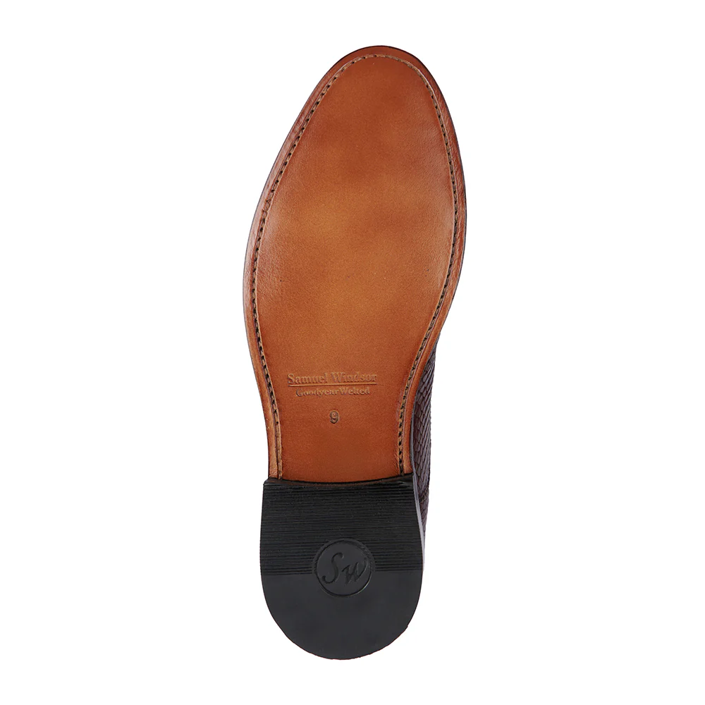 Oxford Shoe - Croc Burgundy - Image 5
