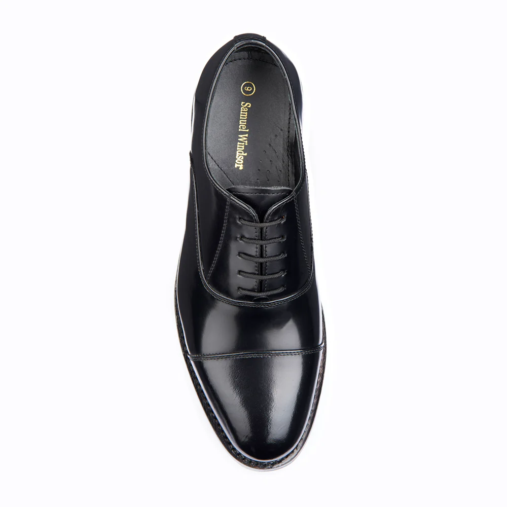 Oxford Shoe - Rubber Sole - Black - Image 3
