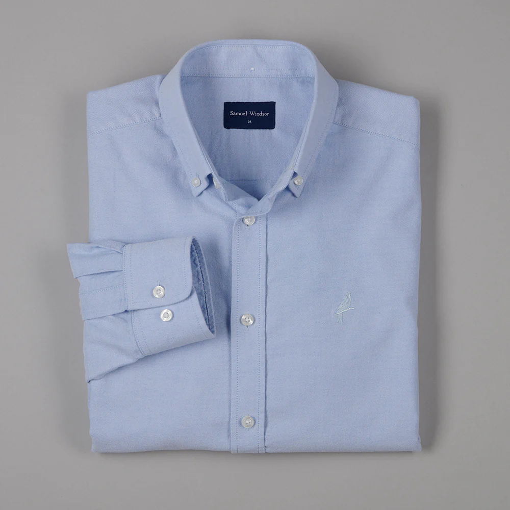 Oxford Shirt - Mid Blue - Image 6