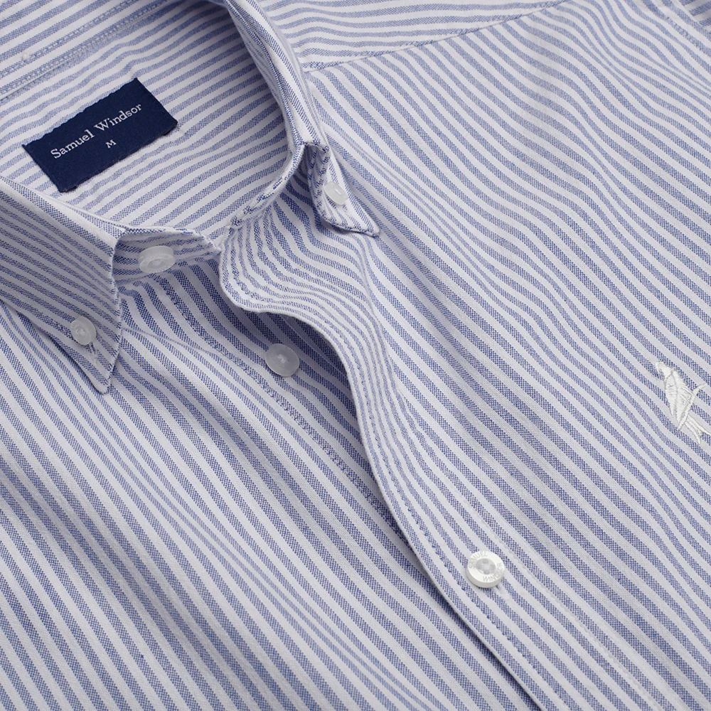 Oxford Shirt - Blue Stripe - Image 4