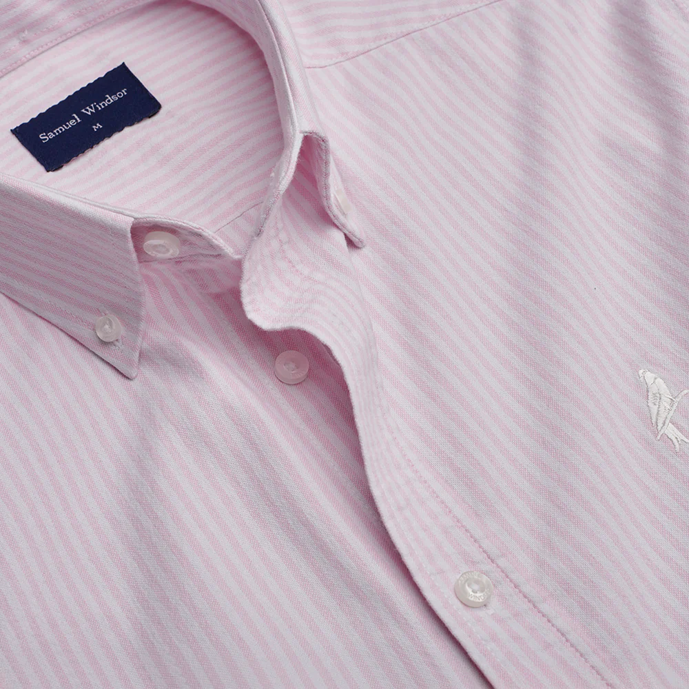 Oxford Shirt - Pink Stripe - Image 5