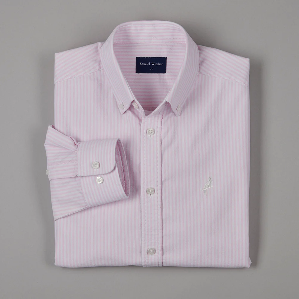 Oxford Shirt - Pink Stripe - Image 9