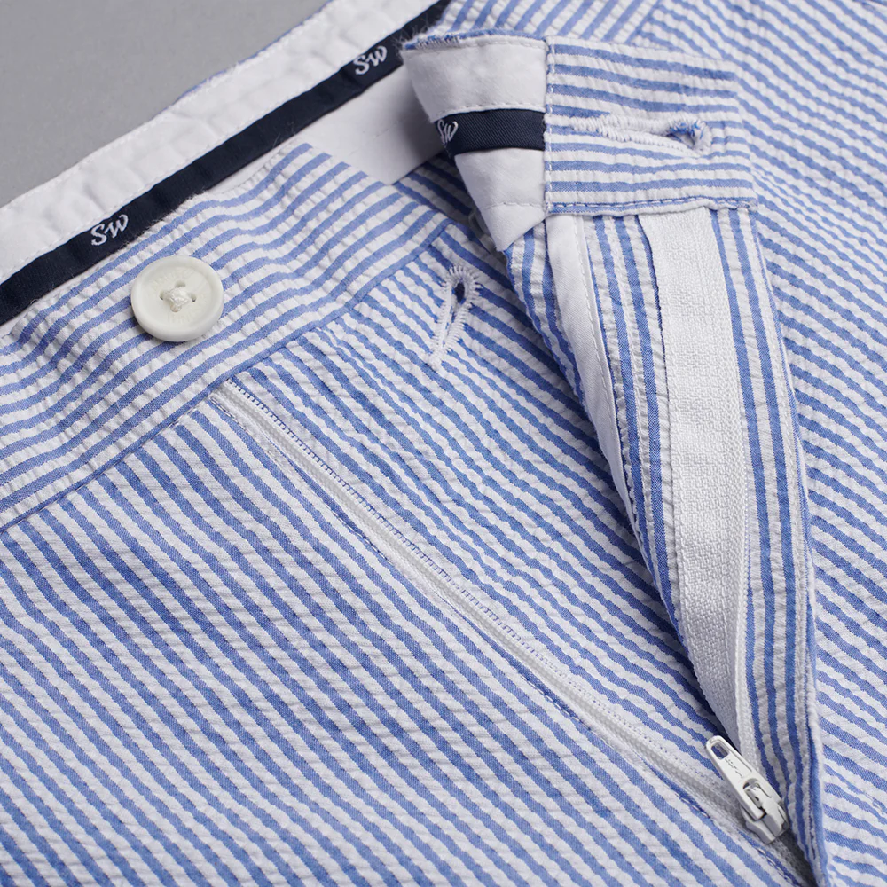 Seersucker Shorts - Blue - Image 6