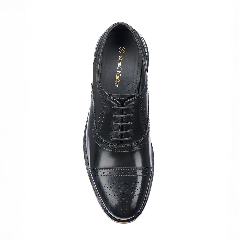 Semi - Brogue - Rubber Sole - Black - Image 3