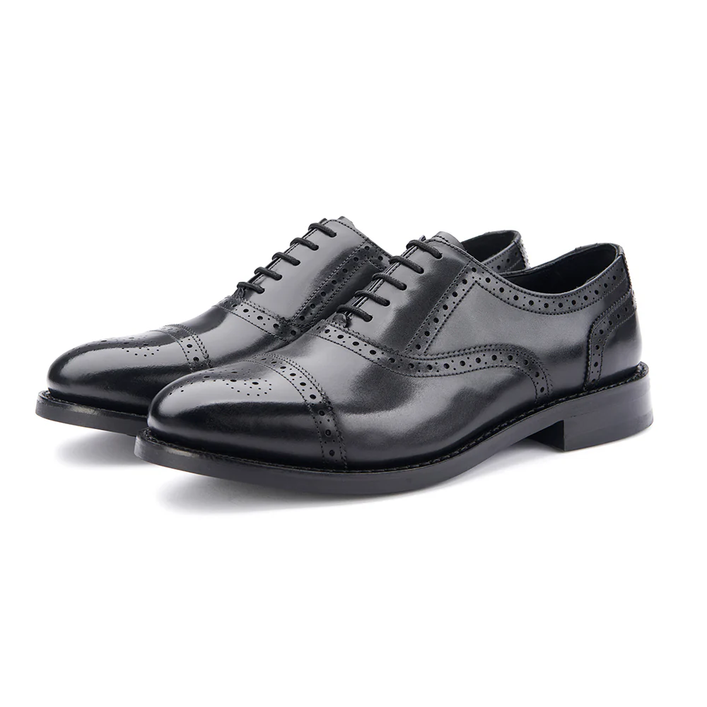 Semi - Brogue - Rubber Sole - Black - Image 4