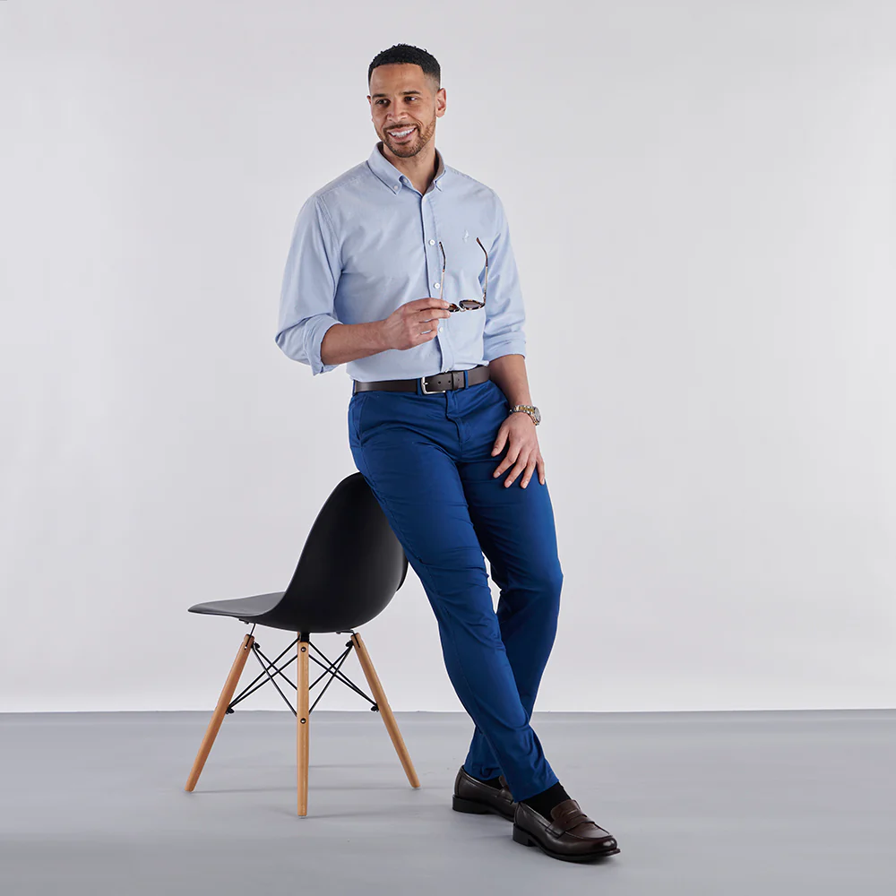 Slim Fit Chino - French Blue - Image 2