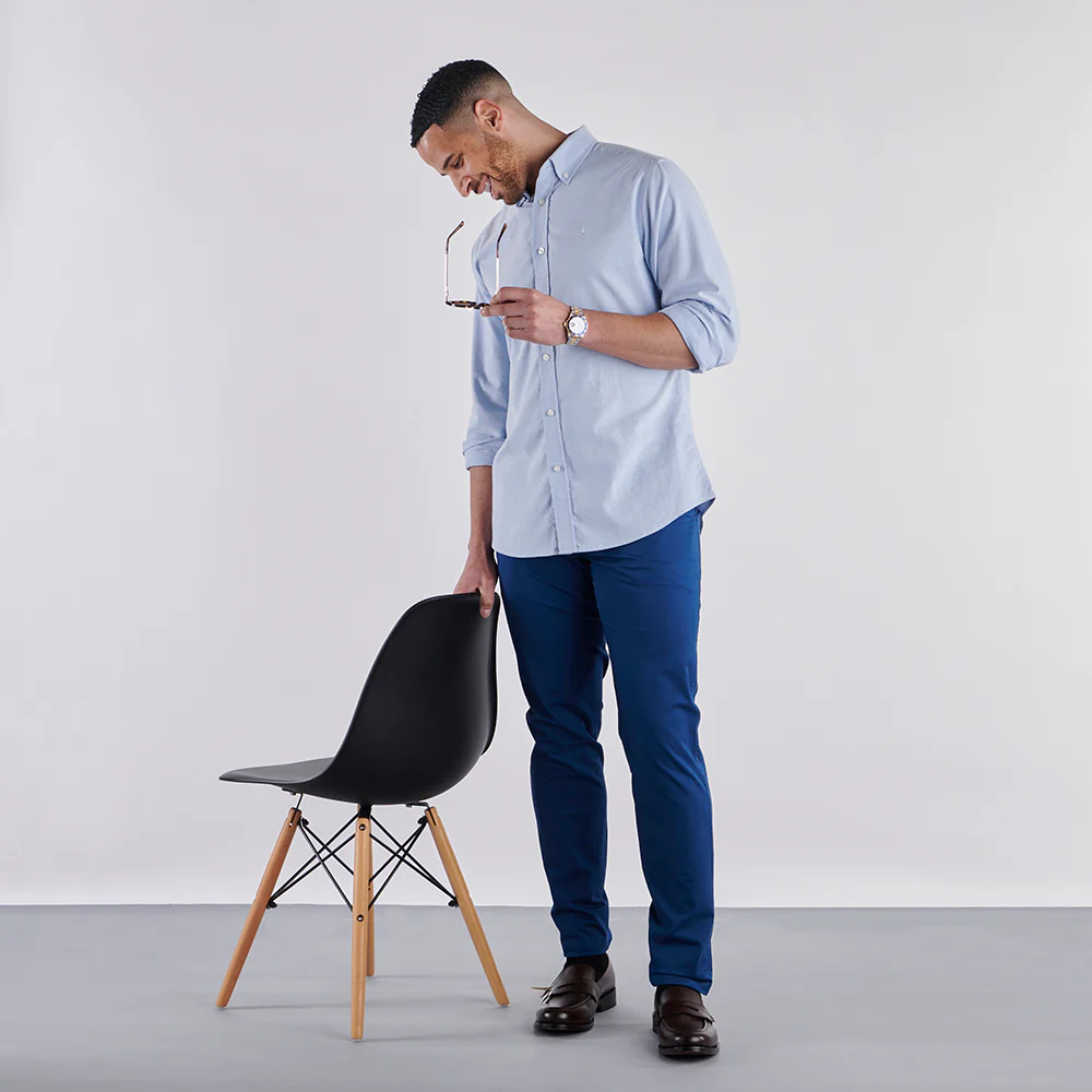 Slim Fit Chino - French Blue - Image 3