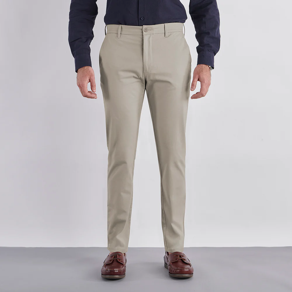 Slim Fit Chinos - Khaki - Image 3