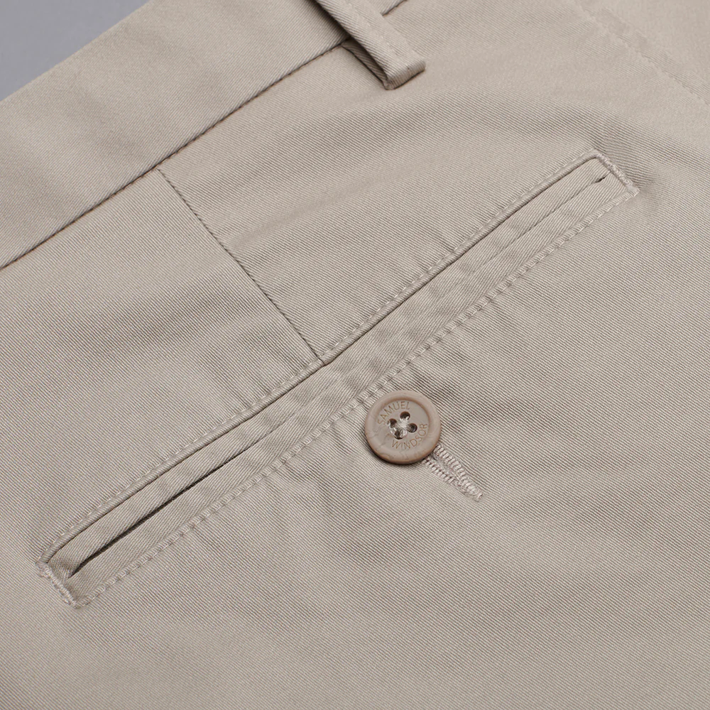 Slim Fit Chinos - Khaki - Image 5