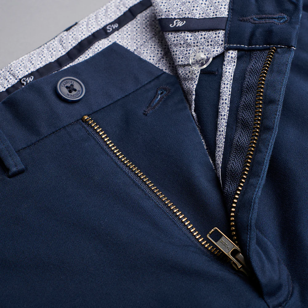 Slim Fit Chinos - Navy - Image 7