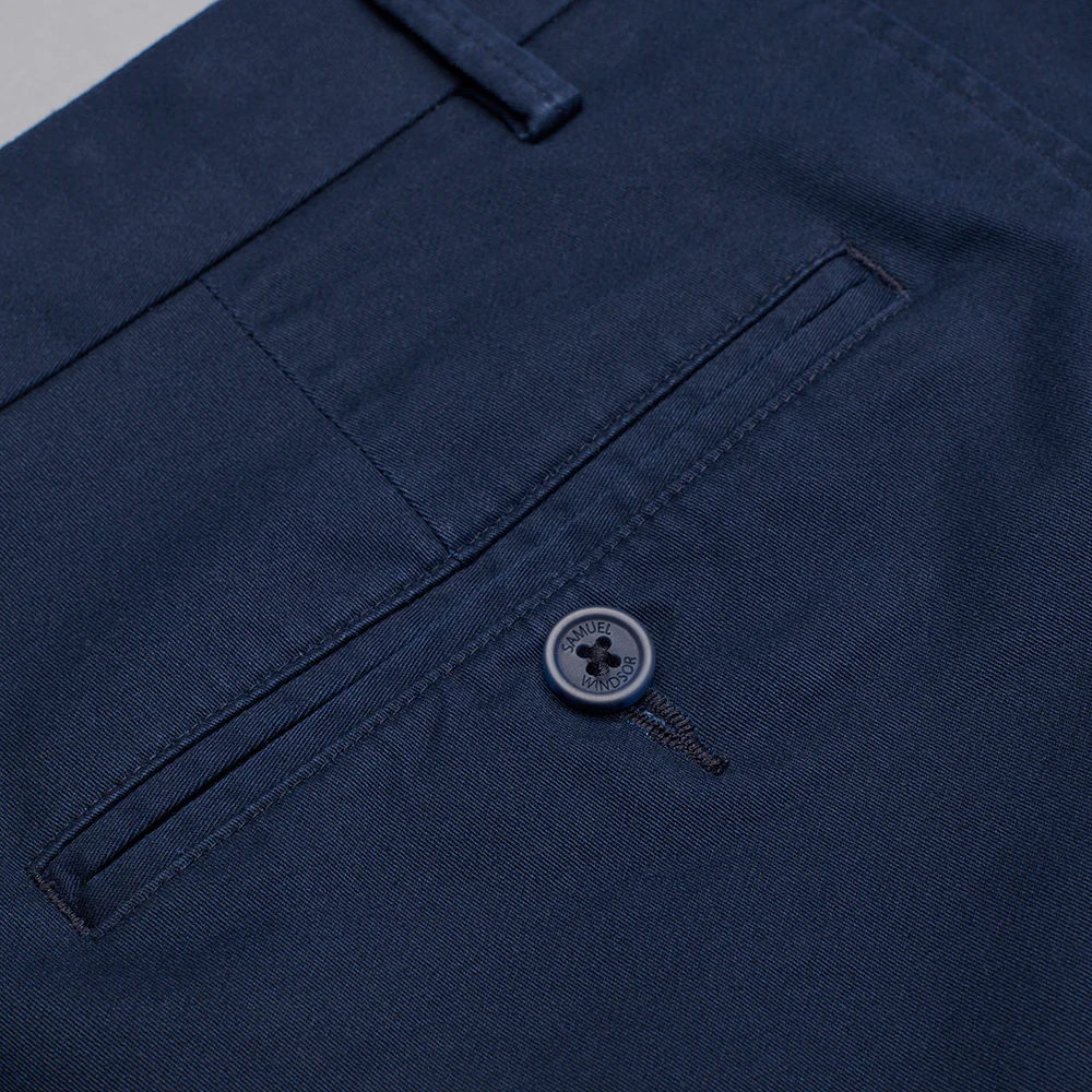 Slim Fit Chinos - Navy - Image 8