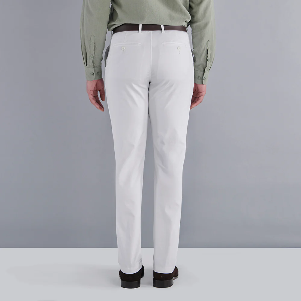 Slim Fit Chinos - White - Image 4