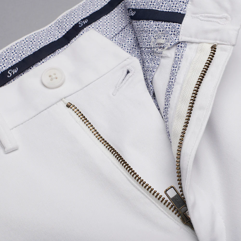 Slim Fit Chinos - White - Image 5
