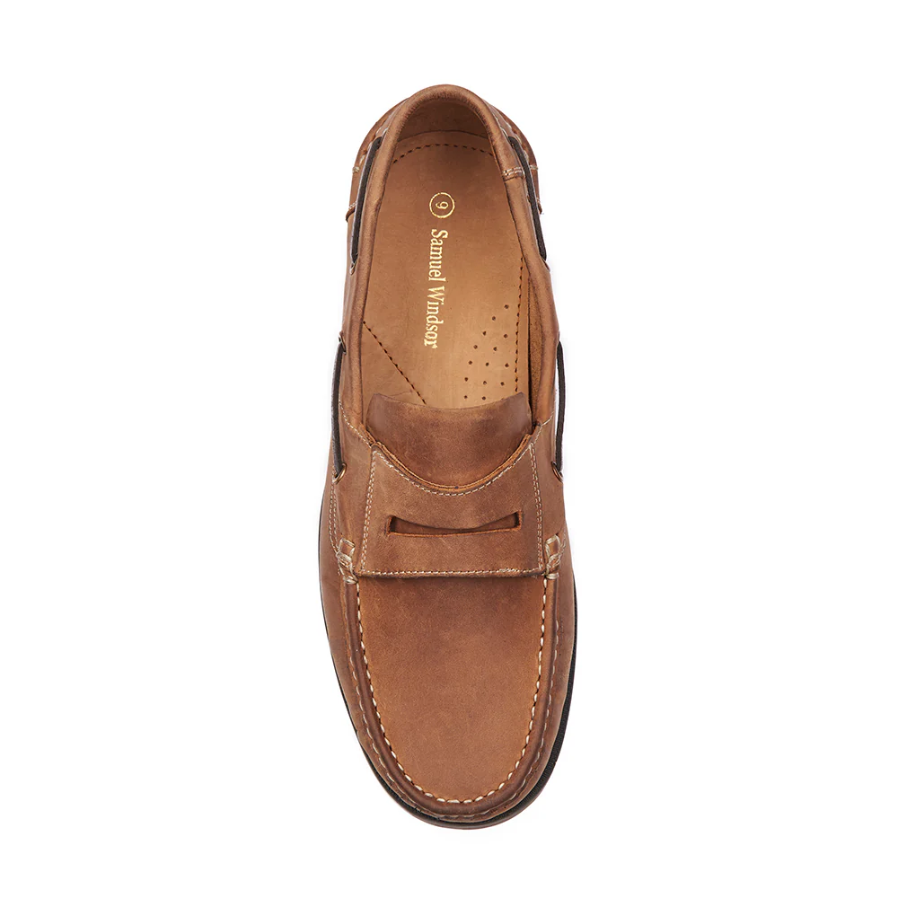 Slip-On Deck Shoe - Tobacco - Image 4