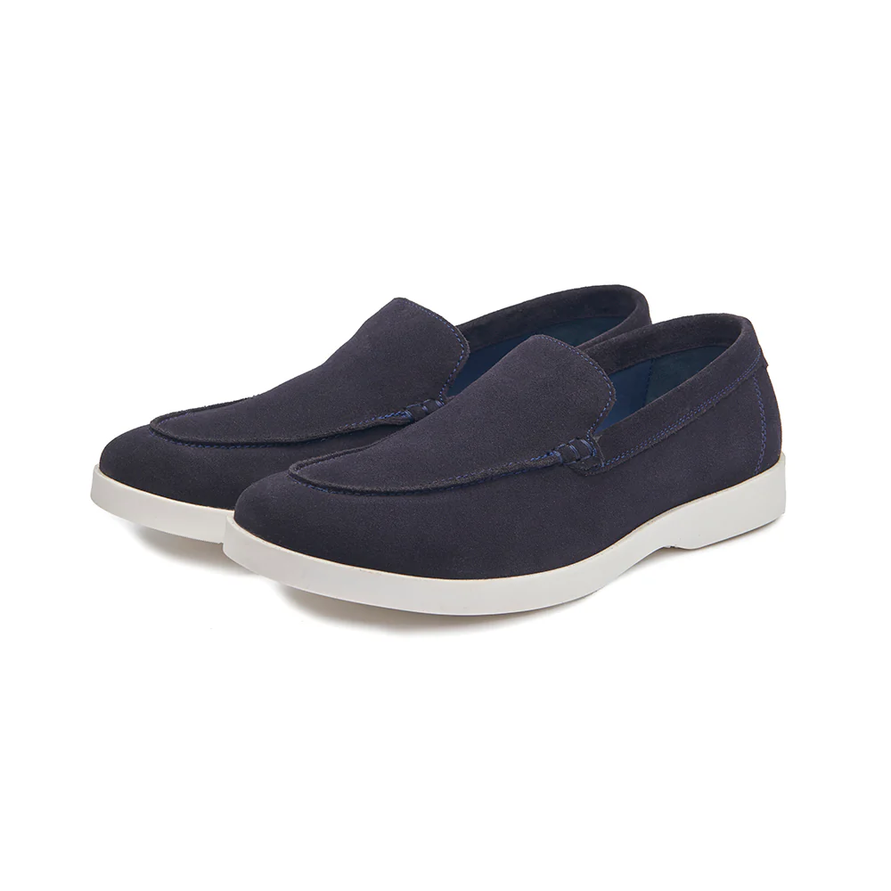 Suede Loafer - Navy - Image 3